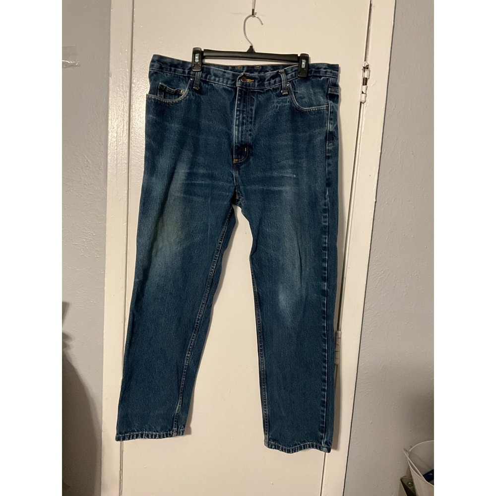 Member's Mark Mens Straight Leg Jeans MediumWash Blue Denim 5-Pocket Regular Fit